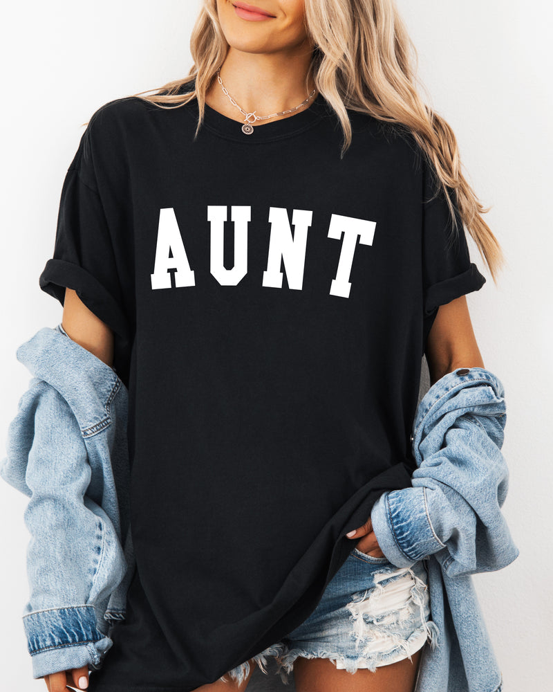 Aunt Comfort Colors Graphic Tees (Condensed font)