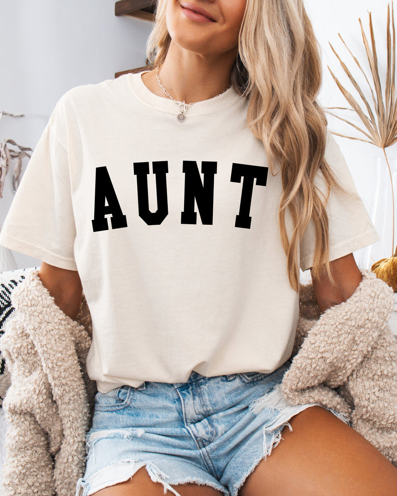 Aunt Comfort Colors Graphic Tees (Condensed font)