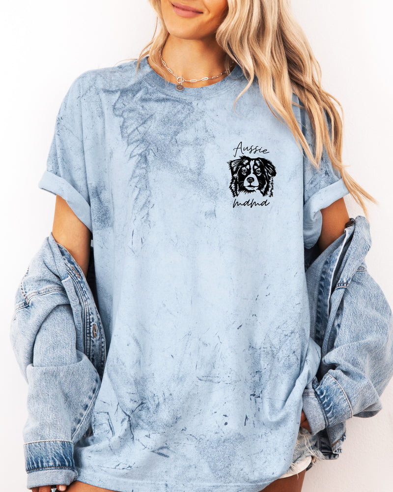 Aussie Australian Shepherd Dog Mom Comfort Colors T Shirt