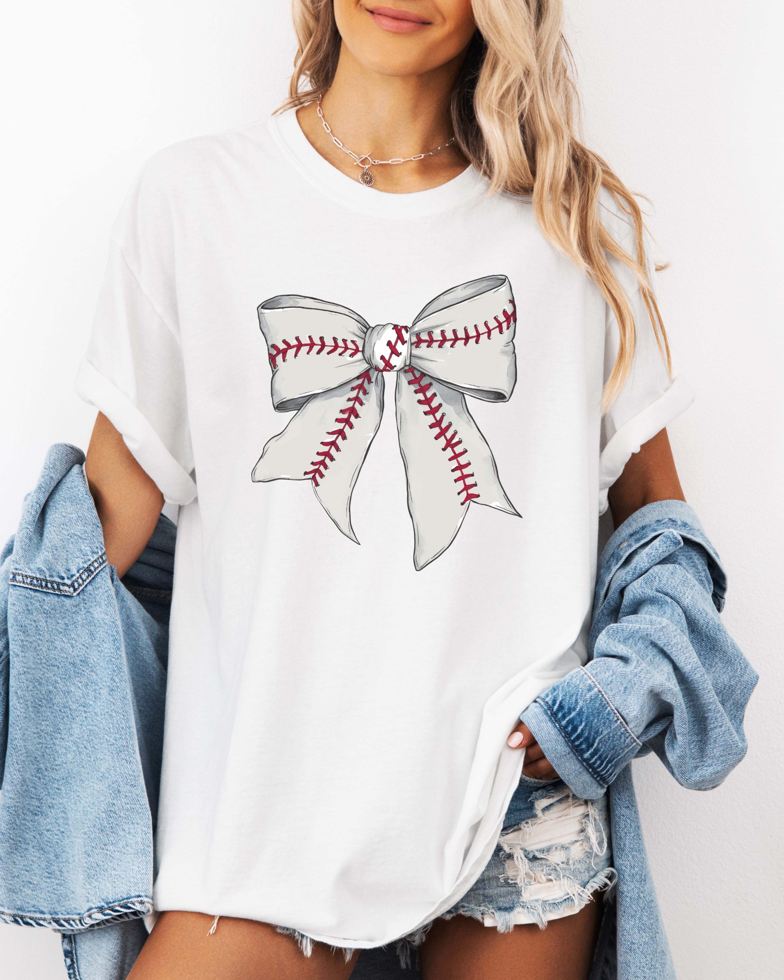 Baseball Ribbon Lover Mom Game Day Comfort Colors Graphic Tees