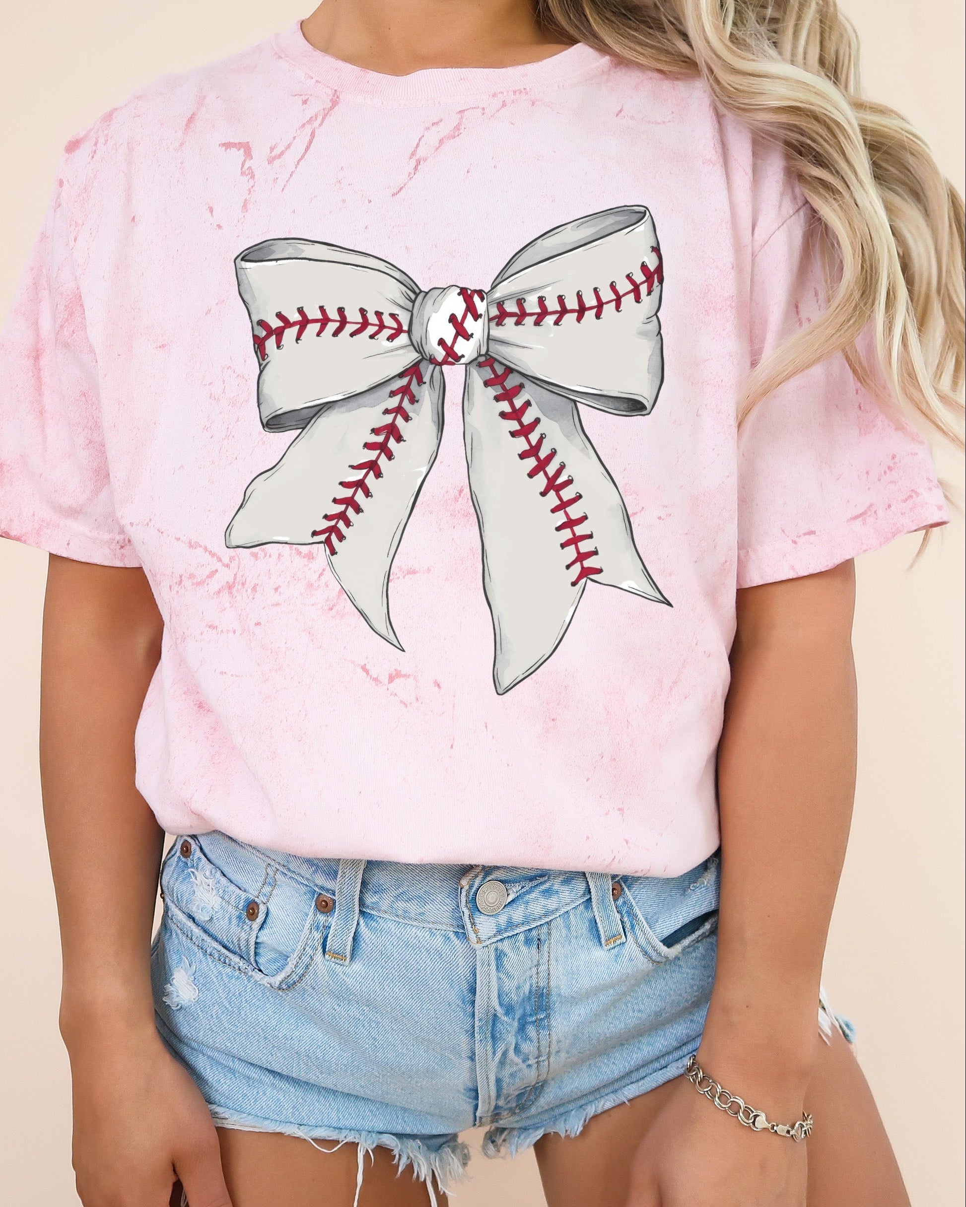 Baseball Ribbon Lover Mom Game Day Comfort Colors Graphic Tees