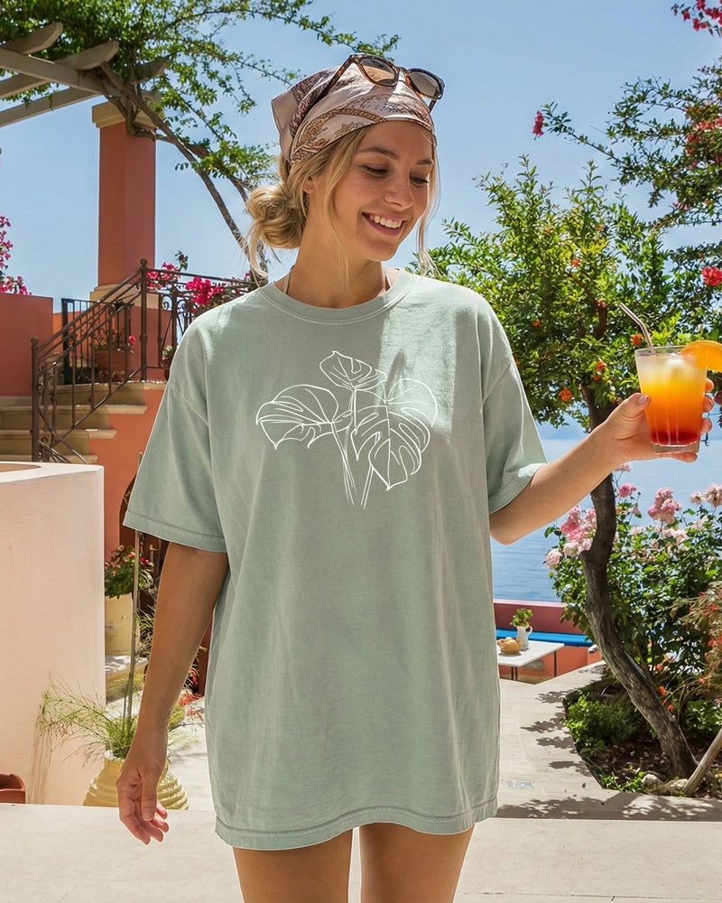 Monstera botanical Comfort Colors T Shirt
