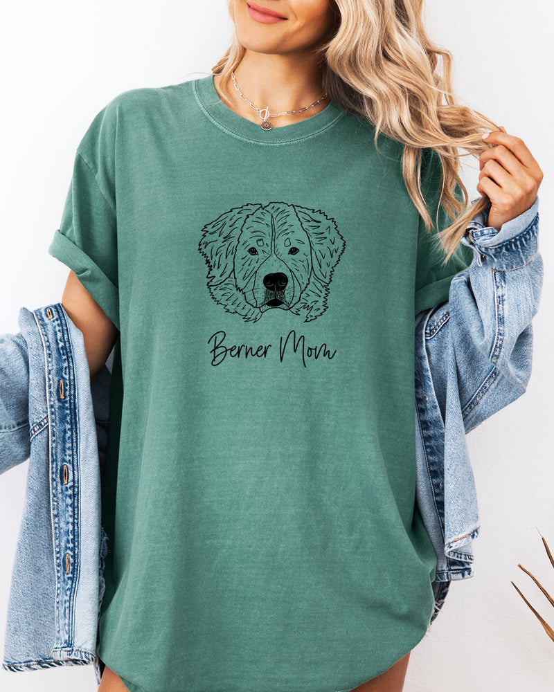 Berner Mom Bernese Mountain Dog Dog Mom Comfort Colors T Shirt
