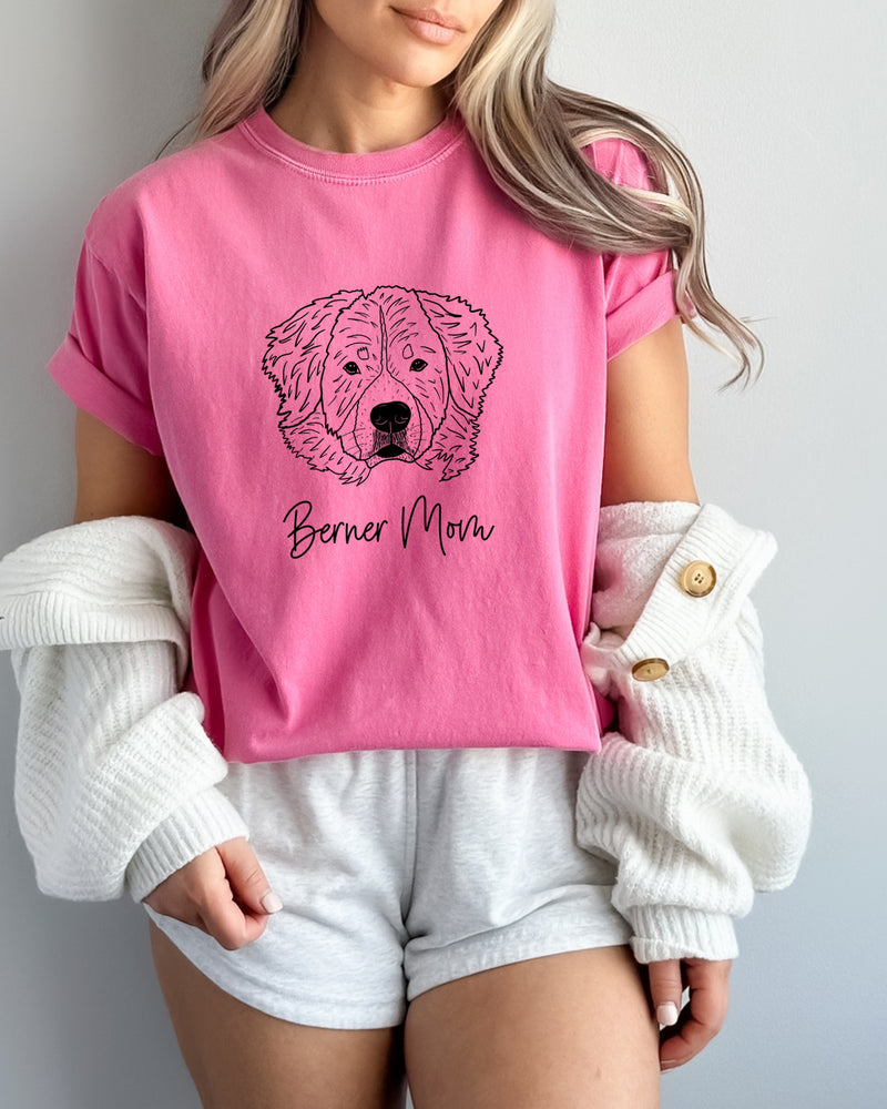 Berner Mom Bernese Mountain Dog Dog Mom Comfort Colors T Shirt