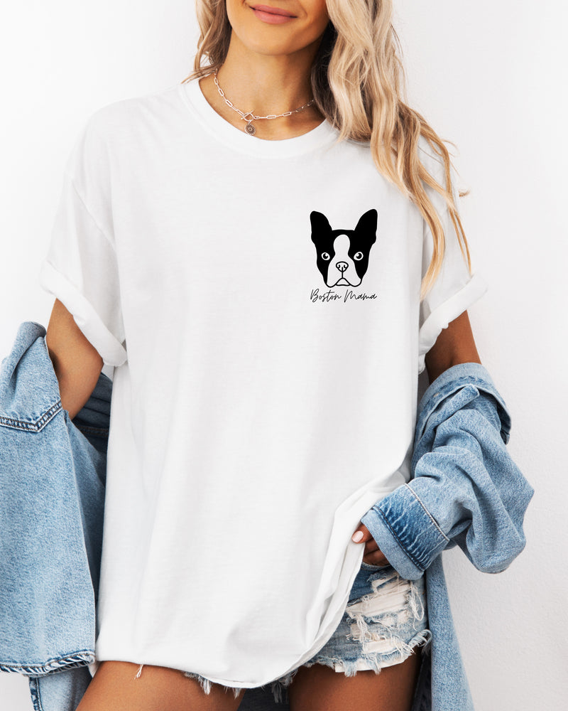 Boston Terrier Dog Mom Comfort Colors T Shirt