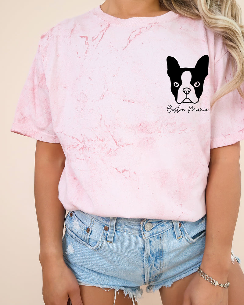 Boston Terrier Dog Mom Comfort Colors T Shirt