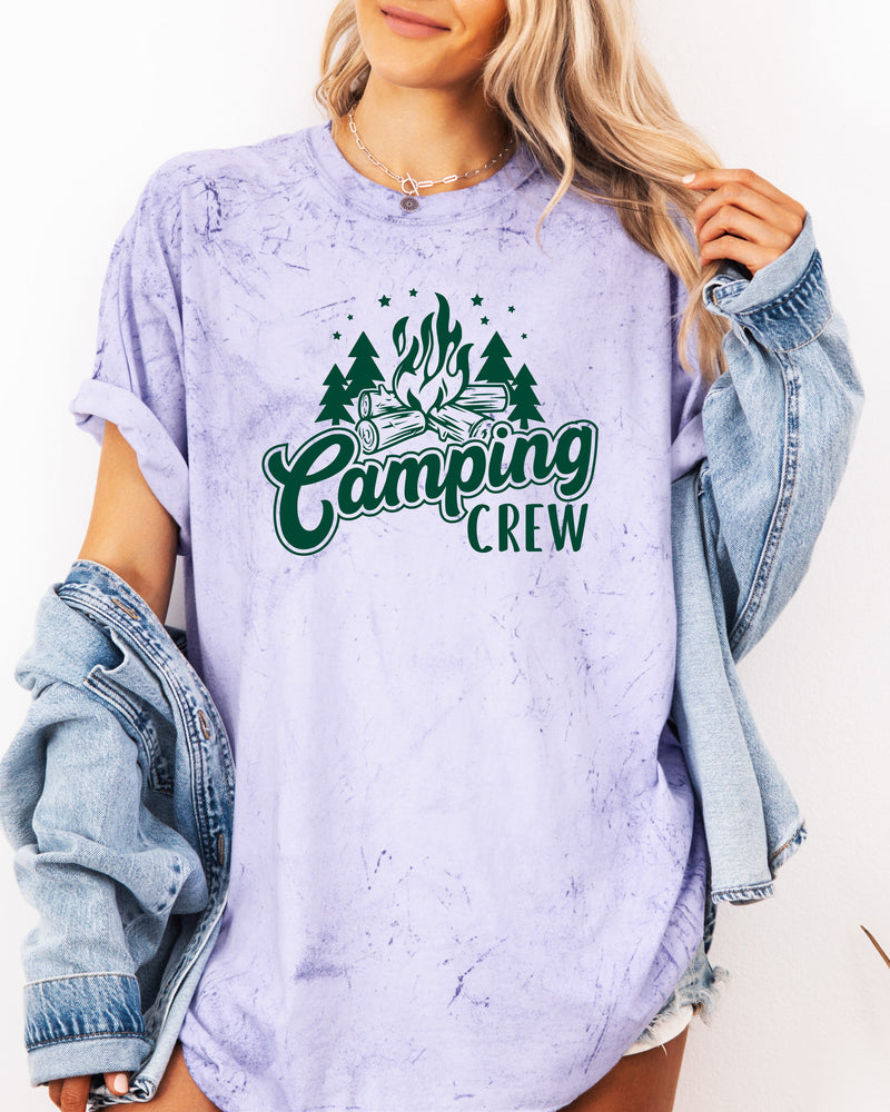 Camping Crew Camping Hiking Garment Dyed Shirt