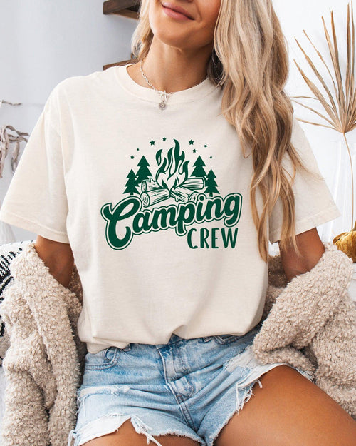 Camping Crew Camping Hiking Garment Dyed Shirt