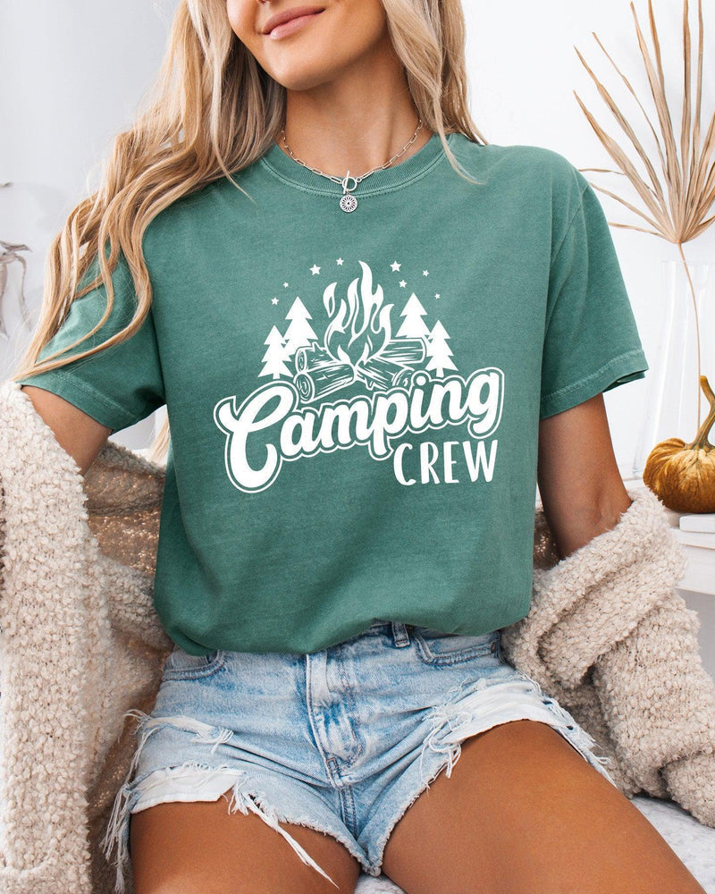 Camping Crew Camping Hiking Garment Dyed Shirt