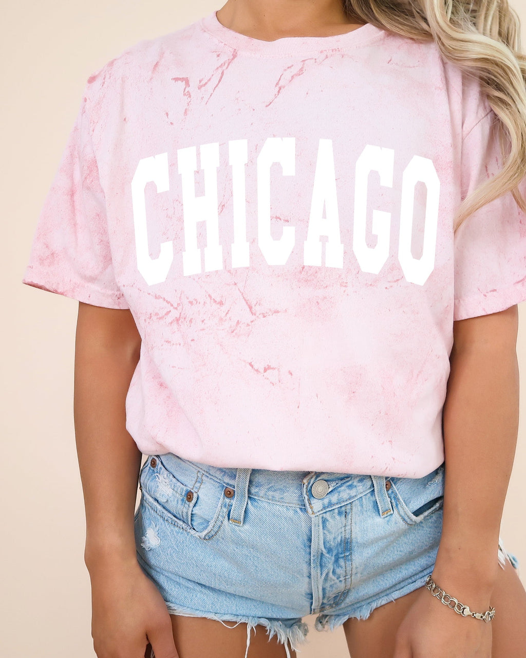 Chicago Illinois State City Comfort Colors T Shirt (Condensed Font)