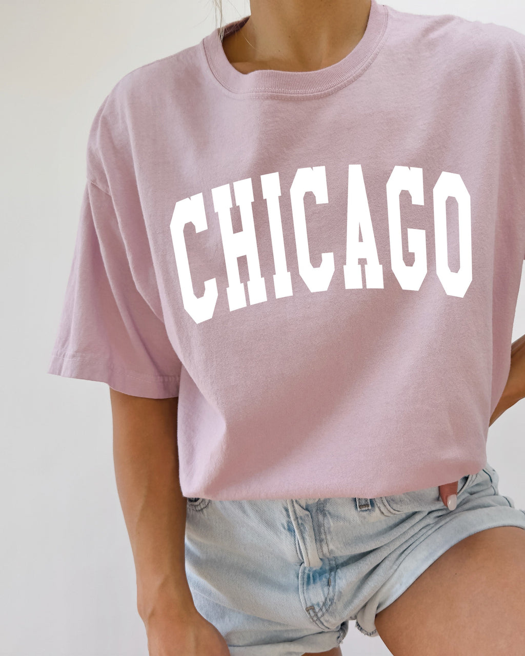 Chicago Illinois State City Comfort Colors T Shirt (Condensed Font)