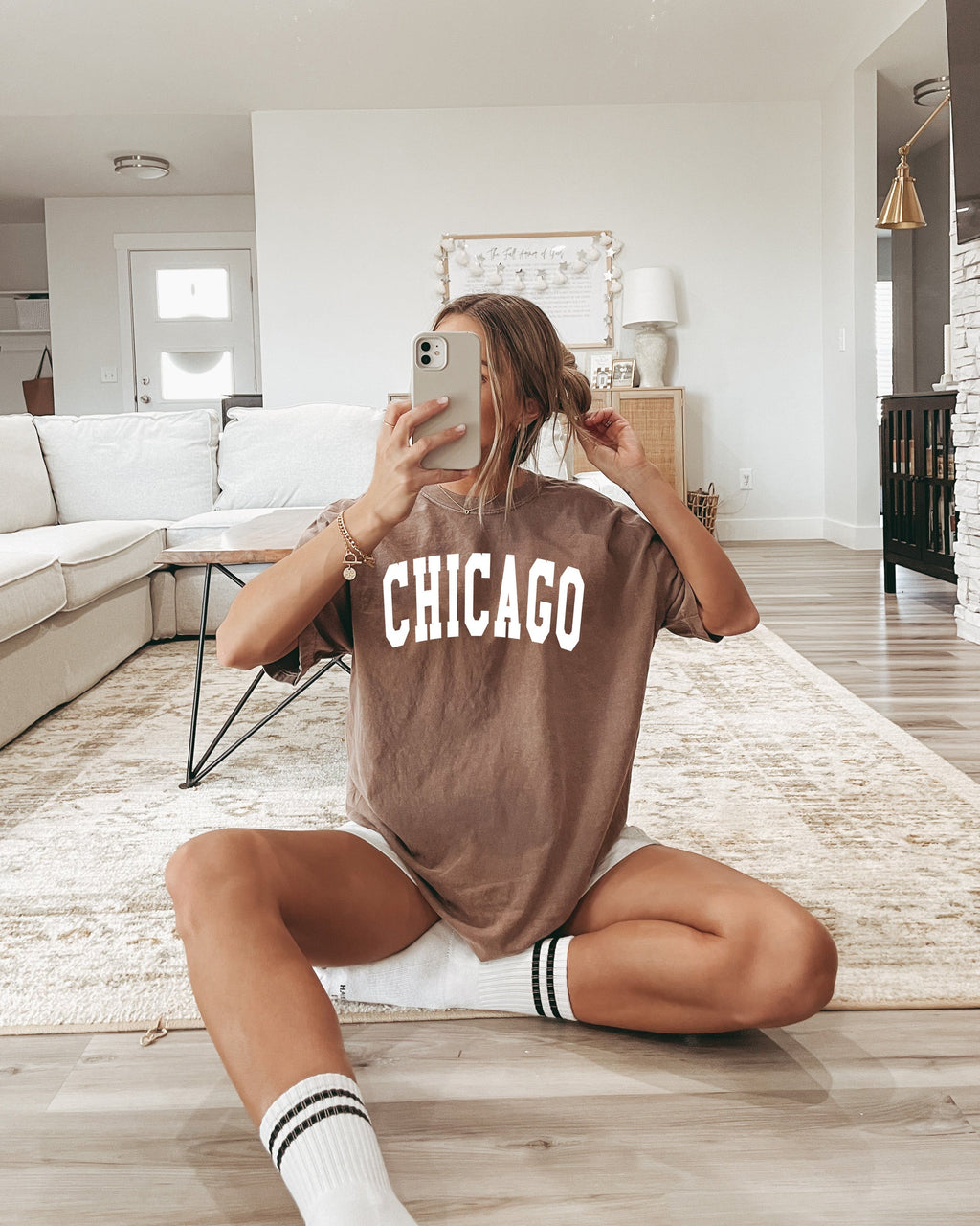 Chicago Illinois State City Comfort Colors T Shirt (Condensed Font)