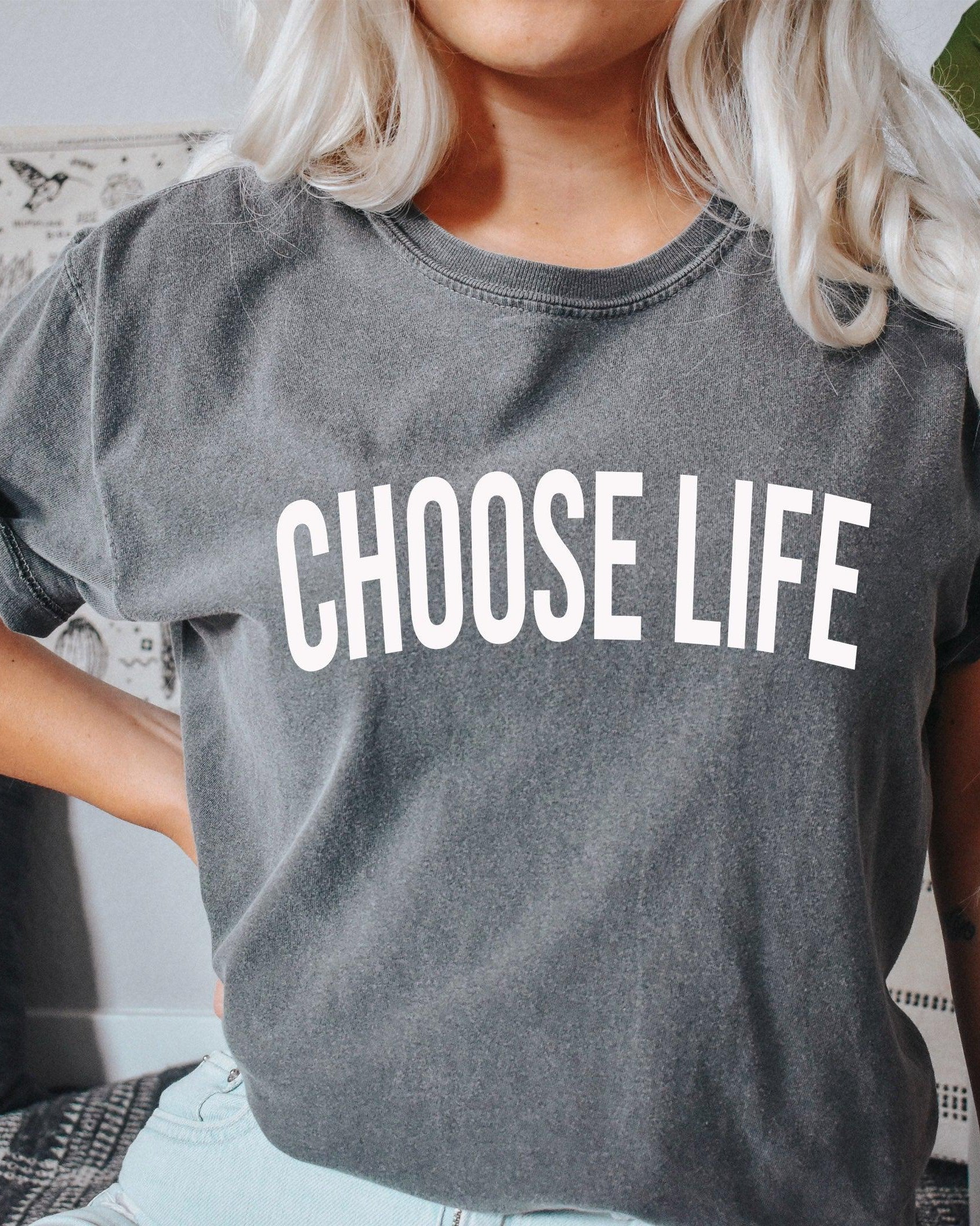 Choose Life Christian Comfort Colors T Shirt | Baby rights