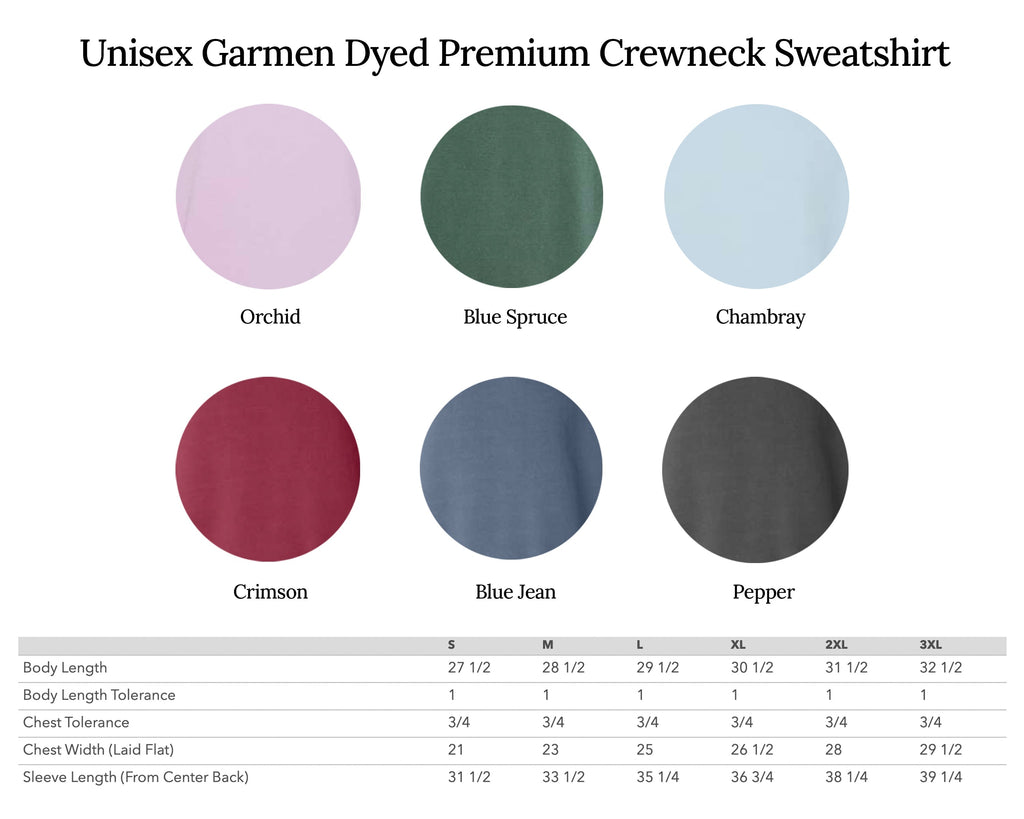 Dad Garment Dyed Comfort Colors Sweatshirt (Rounded font Left Chest)