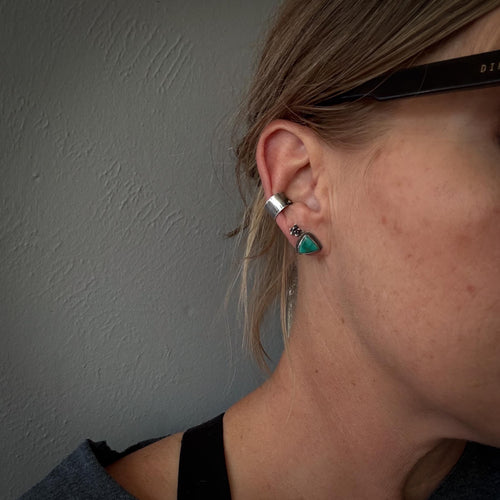 Carico Lake Turquoise and Mookite Earrings | Sterling Silver Convertible Stud and Dangle Set | Two in One Versatile Jewelry