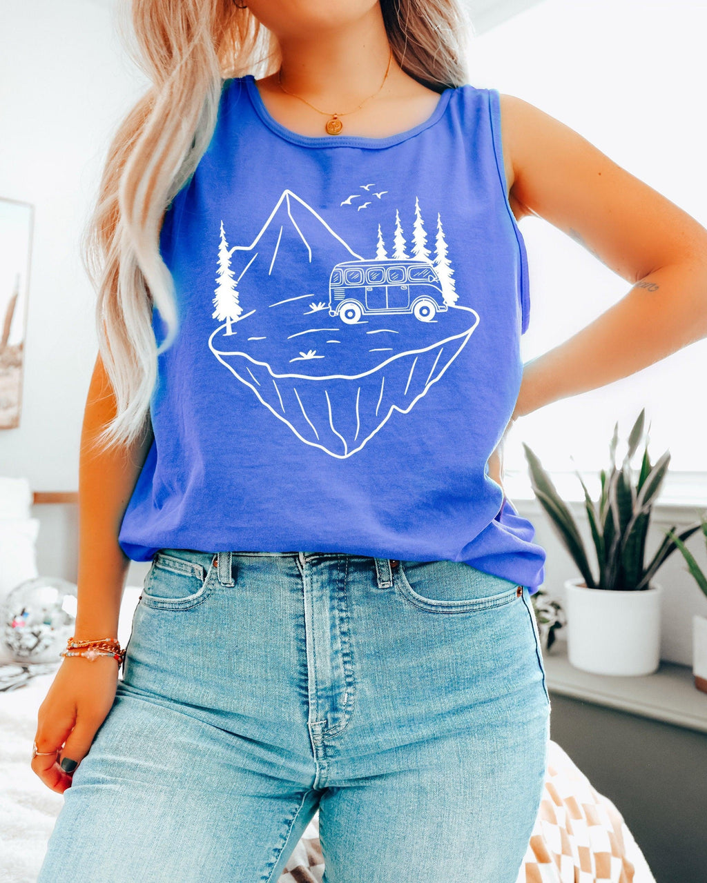 Desert Camping Mountain Hiking Nature Comfort Colors Tank Top