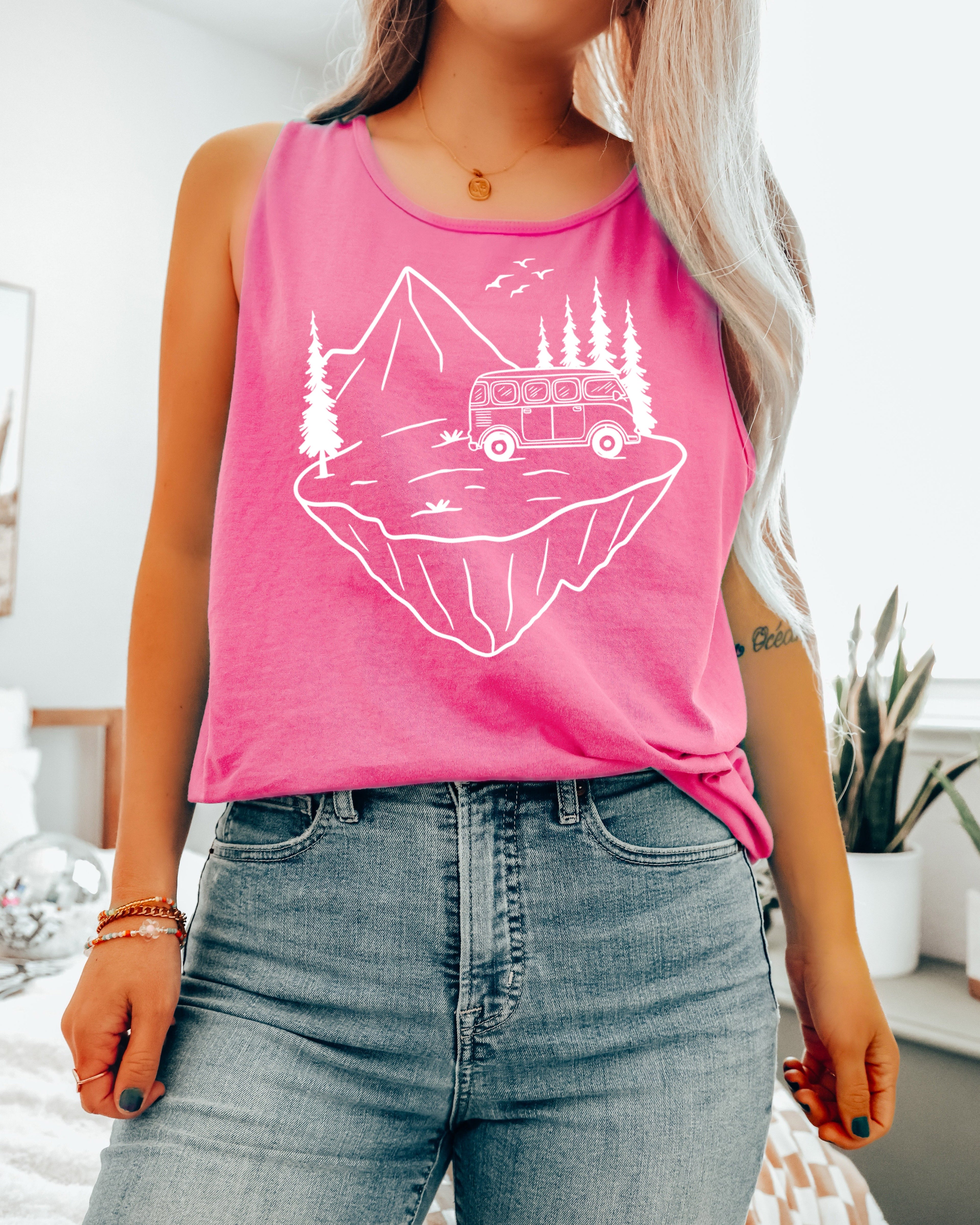 Desert Camping Mountain Hiking Nature Comfort Colors Tank Top