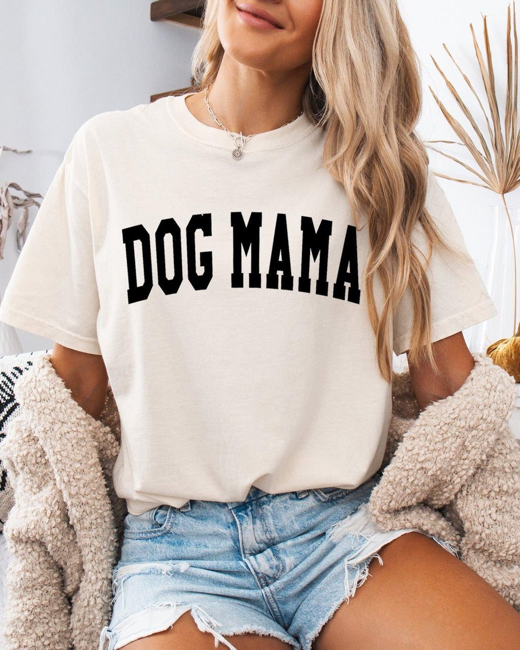 Dog Mama Comfort Colors Garment Dyed T Shirt (Condensed Font)