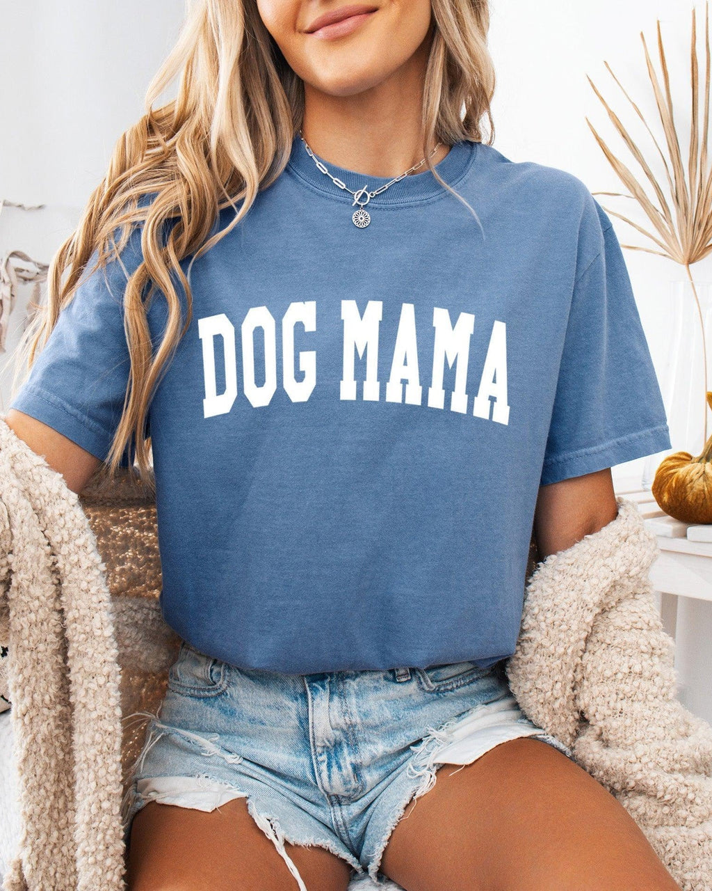 Dog Mama Comfort Colors Garment Dyed T Shirt (Condensed Font)