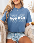 Dog Mom Comfort Colors T Shirt (Groovy repeat font)
