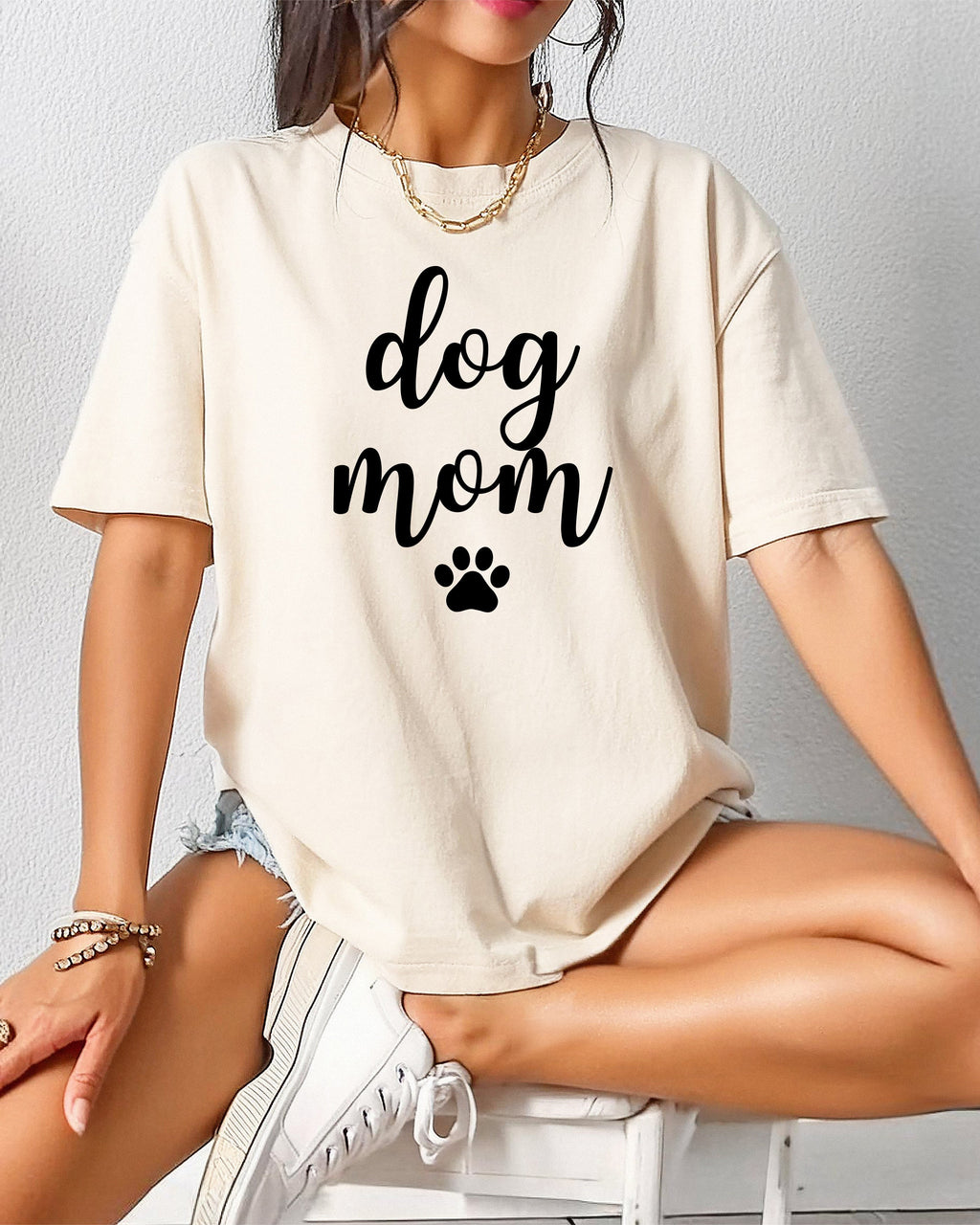 Dog Mom Comfort Colors T Shirt (Joshico Font)