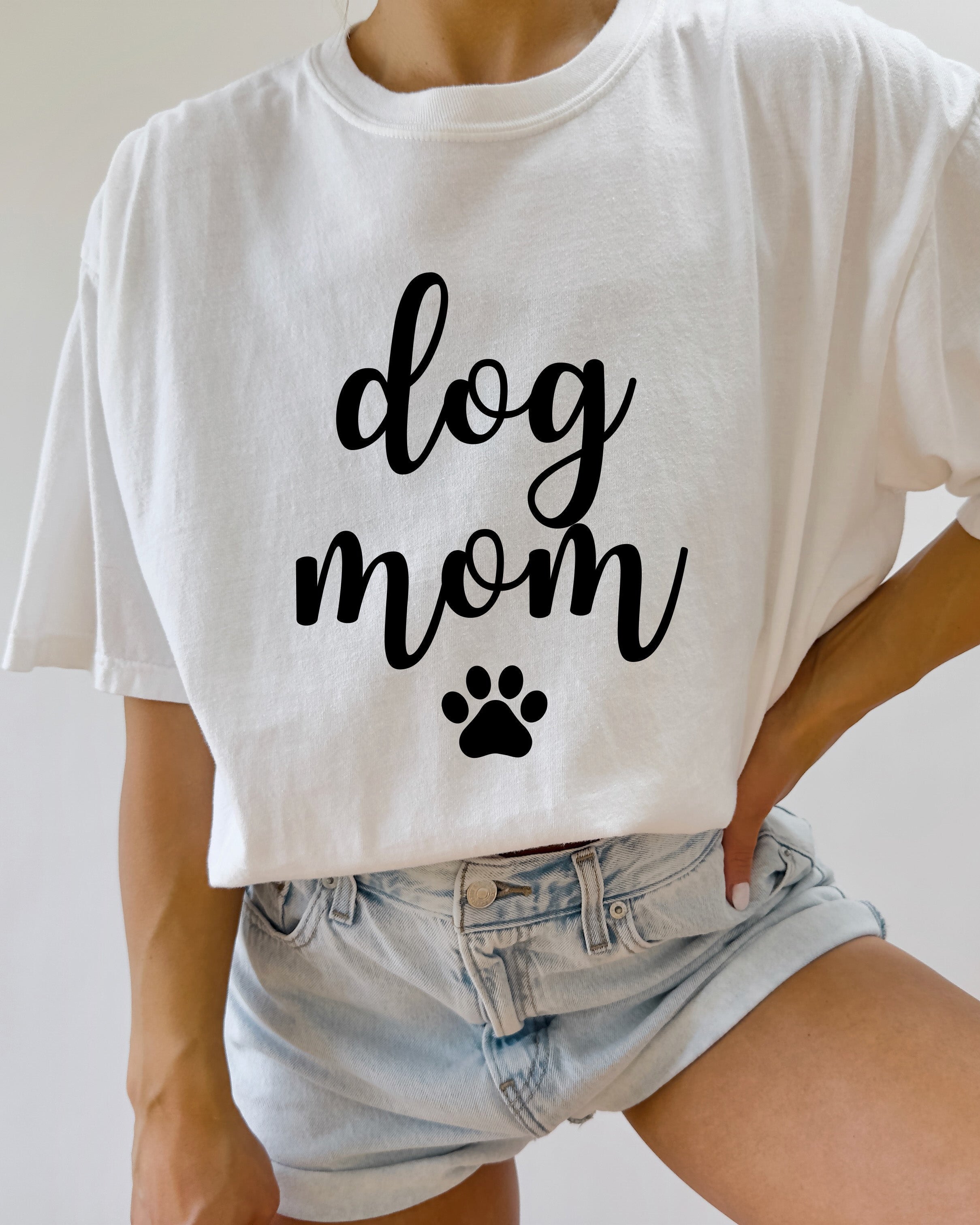 Dog Mom Comfort Colors T Shirt (Joshico Font)