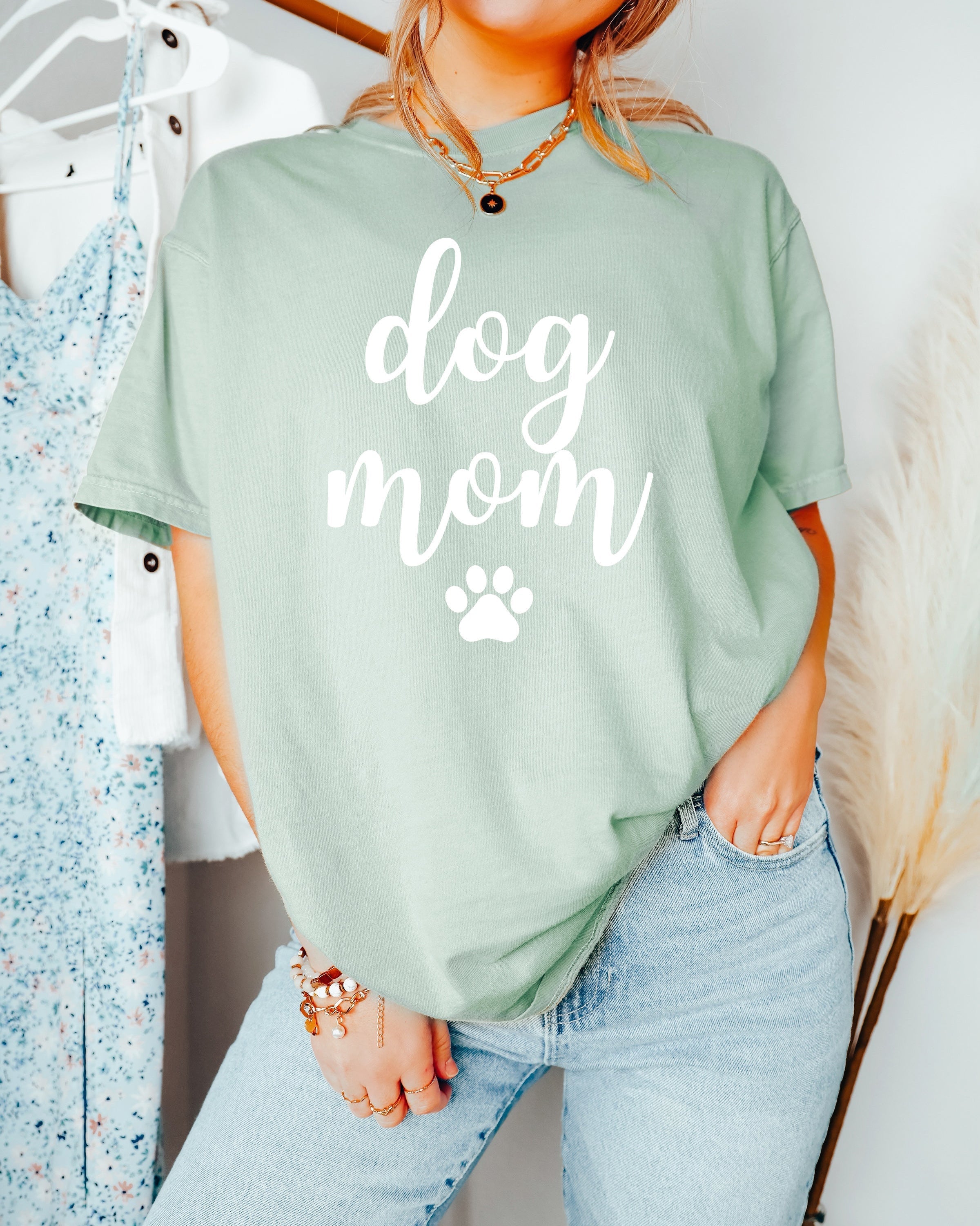 Dog Mom Comfort Colors T Shirt (Joshico Font)
