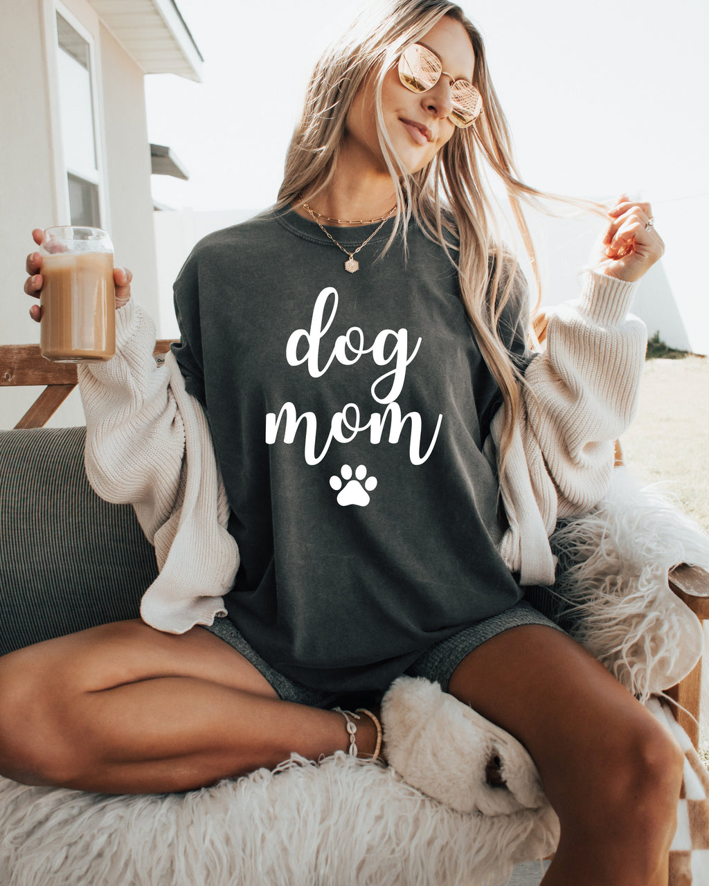 Dog Mom Comfort Colors T Shirt (Joshico Font)