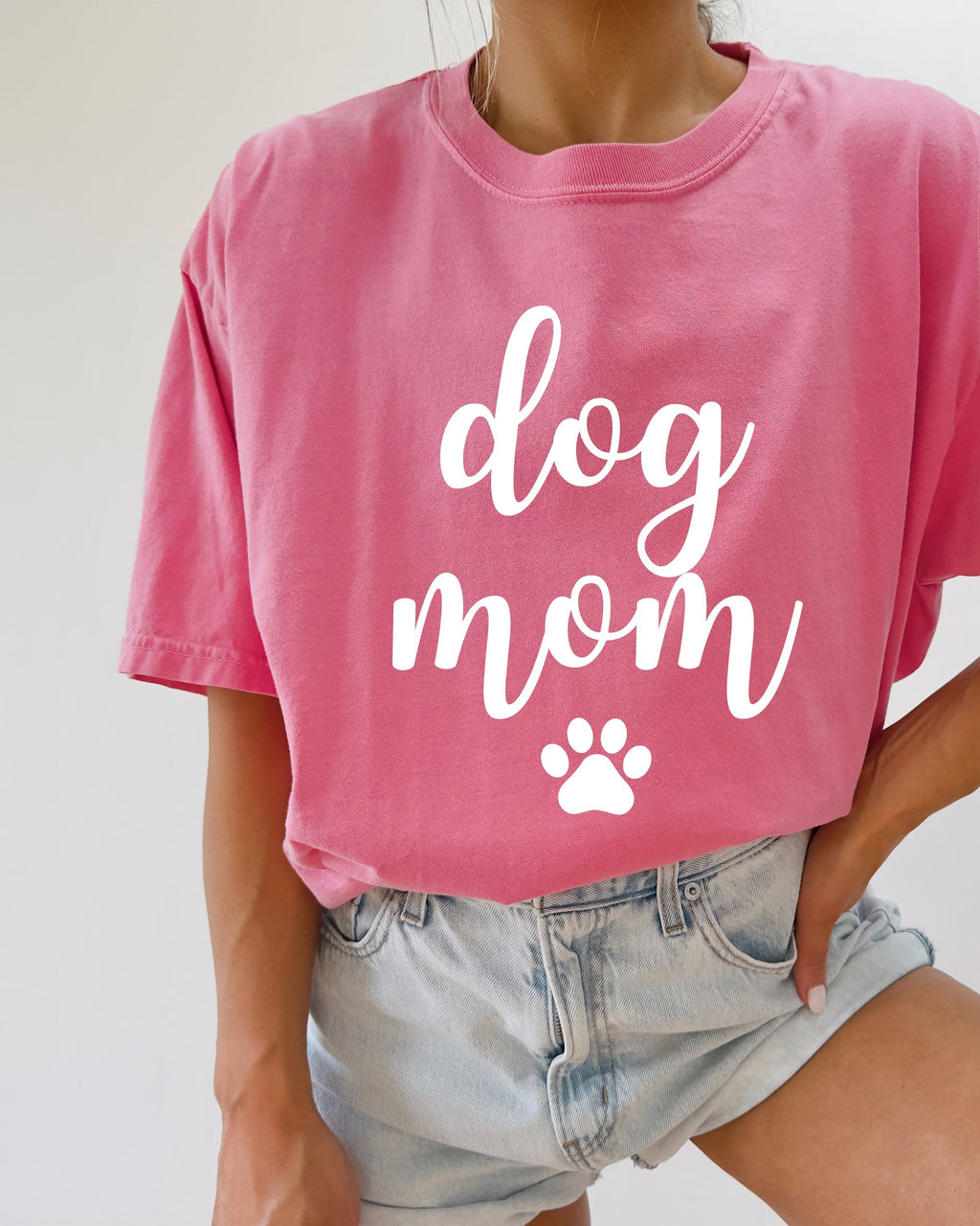 Dog Mom Comfort Colors T Shirt (Joshico Font)