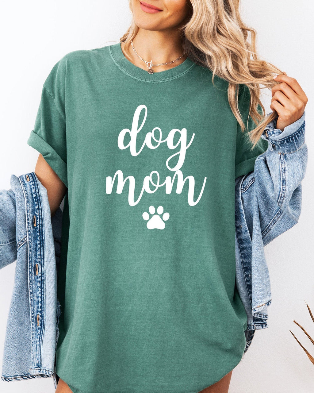 Dog Mom Comfort Colors T Shirt (Joshico Font)