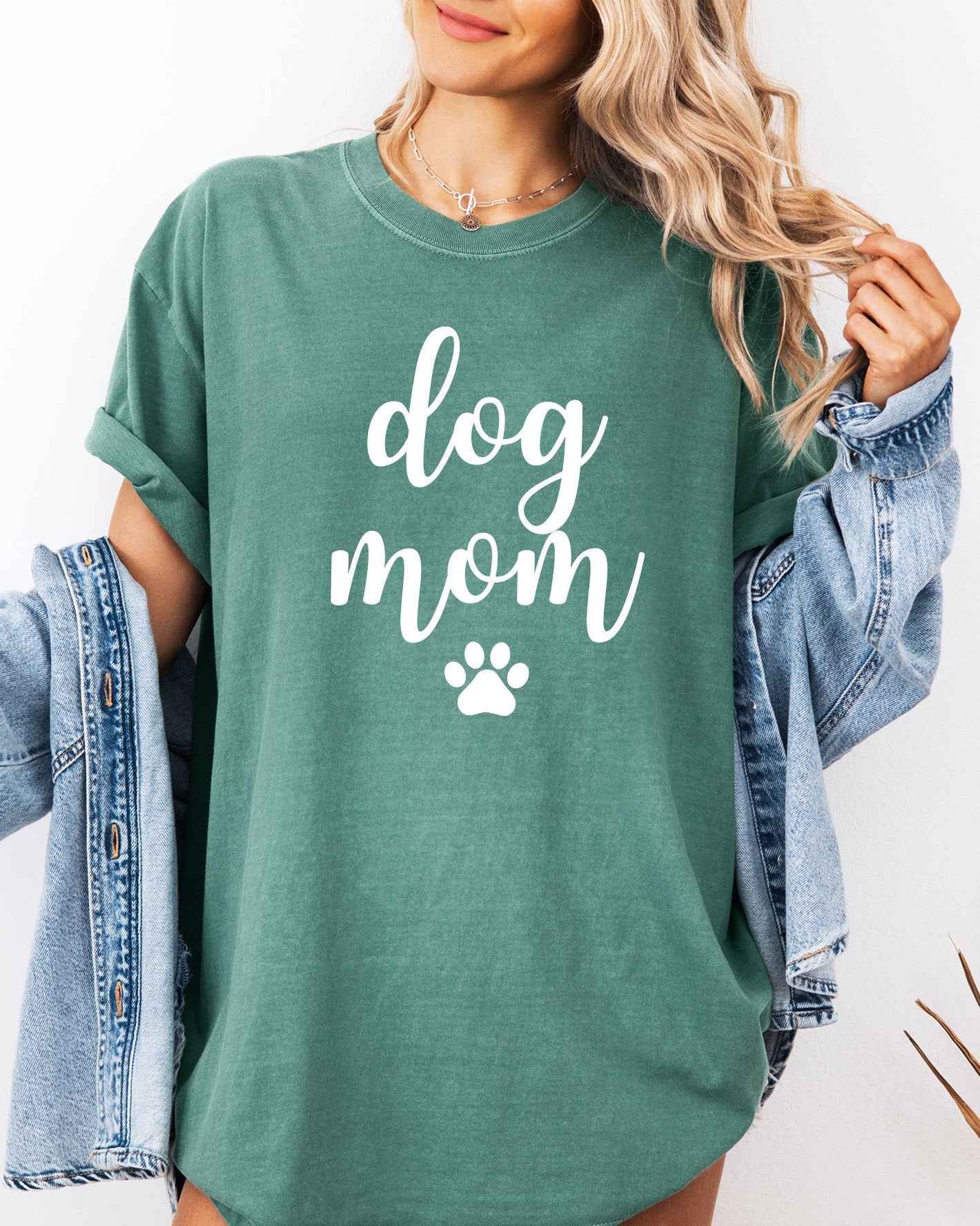 Dog Mom Comfort Colors T Shirt (Joshico Font)