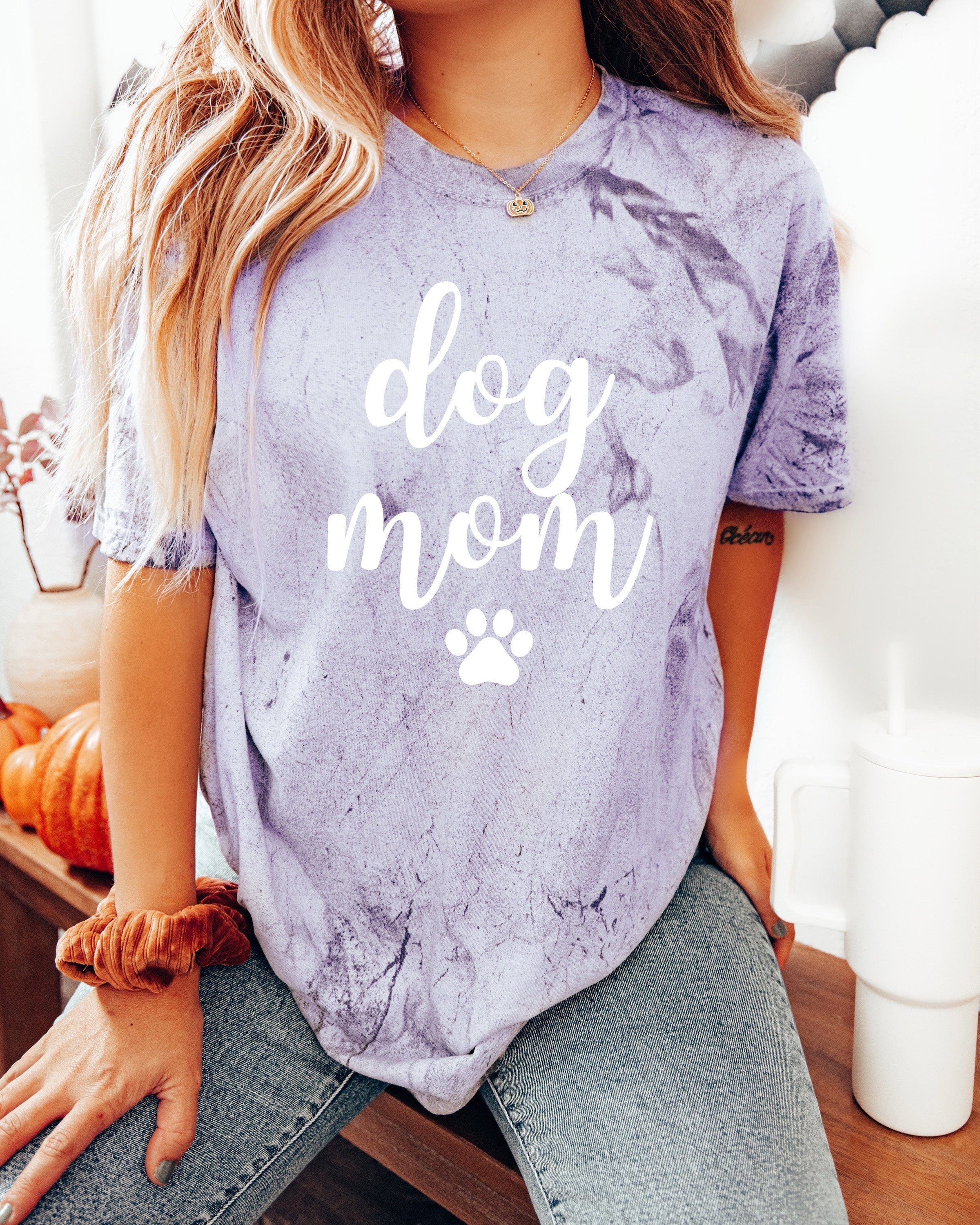 Dog Mom Comfort Colors T Shirt (Joshico Font)