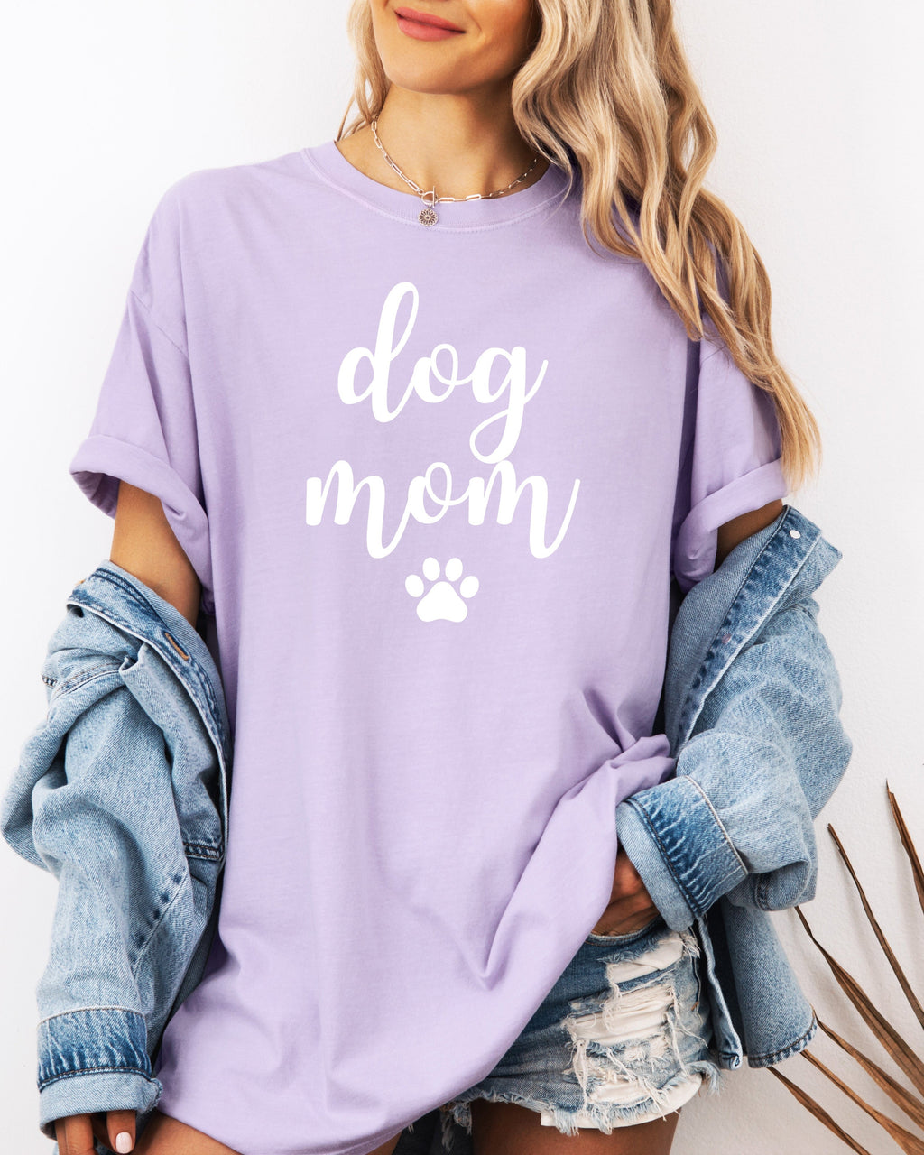Dog Mom Comfort Colors T Shirt (Joshico Font)