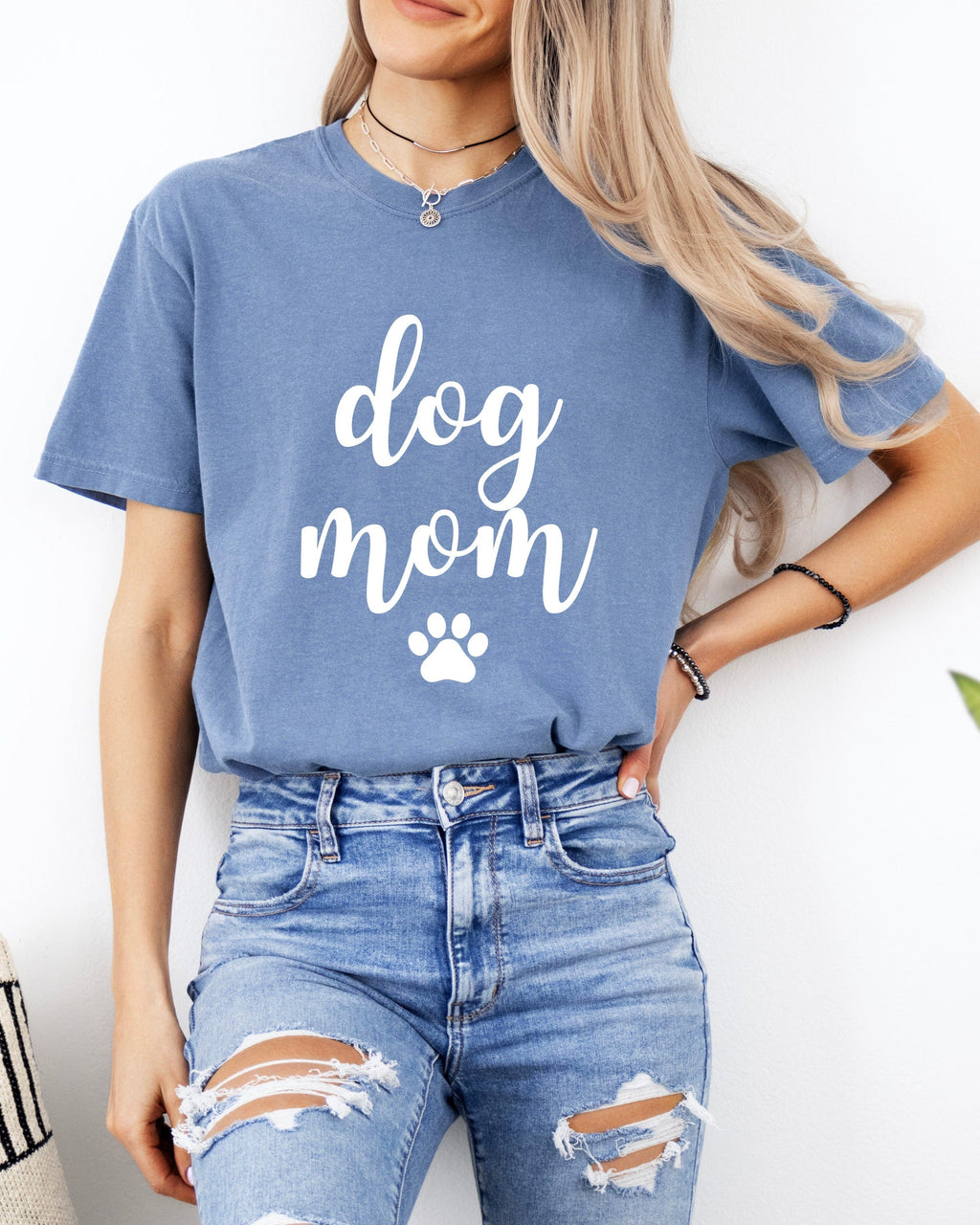 Dog Mom Comfort Colors T Shirt (Joshico Font)