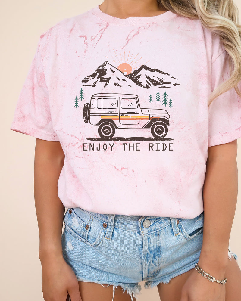 Enjoy the Ride Camping Hiking Mountain Nature Comfort Colors T Shirt