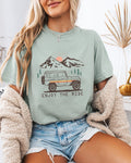 Enjoy the Ride Camping Hiking Mountain Nature Comfort Colors T Shirt