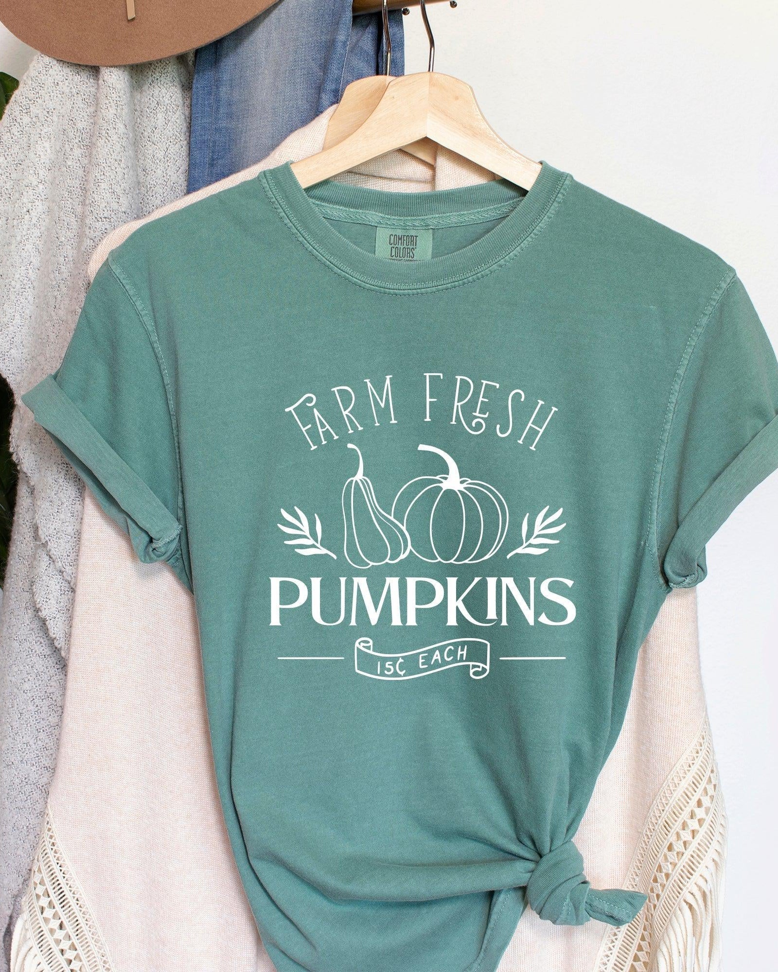 Farm Fresh Pumpkins Fall Comfort Colors T Shirt