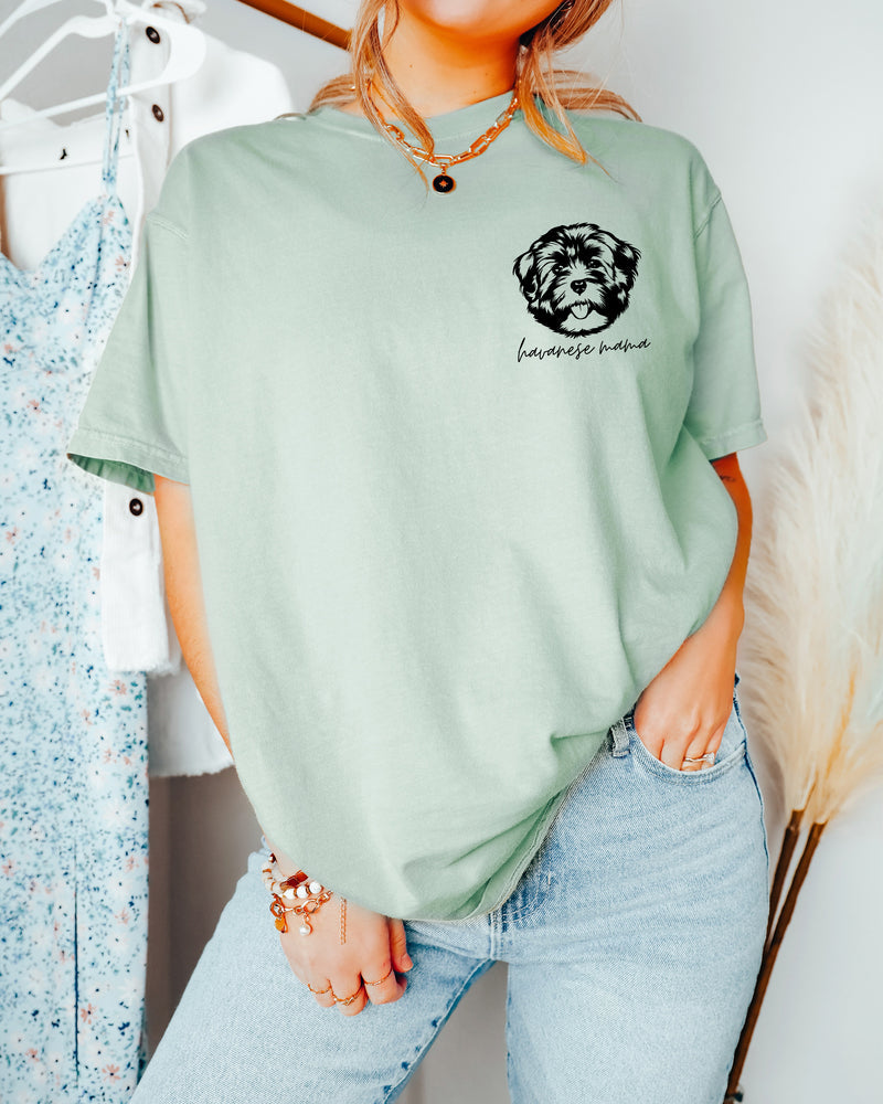Havanese Dog Mom Comfort Colors T Shirt