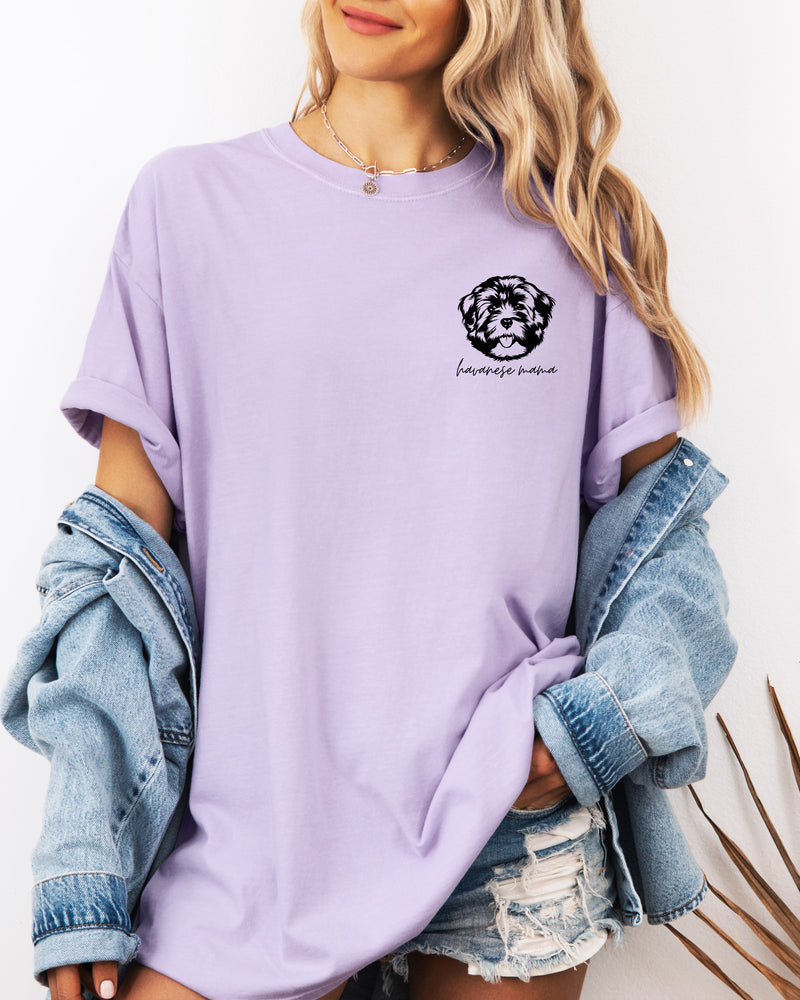 Havanese Dog Mom Comfort Colors T Shirt