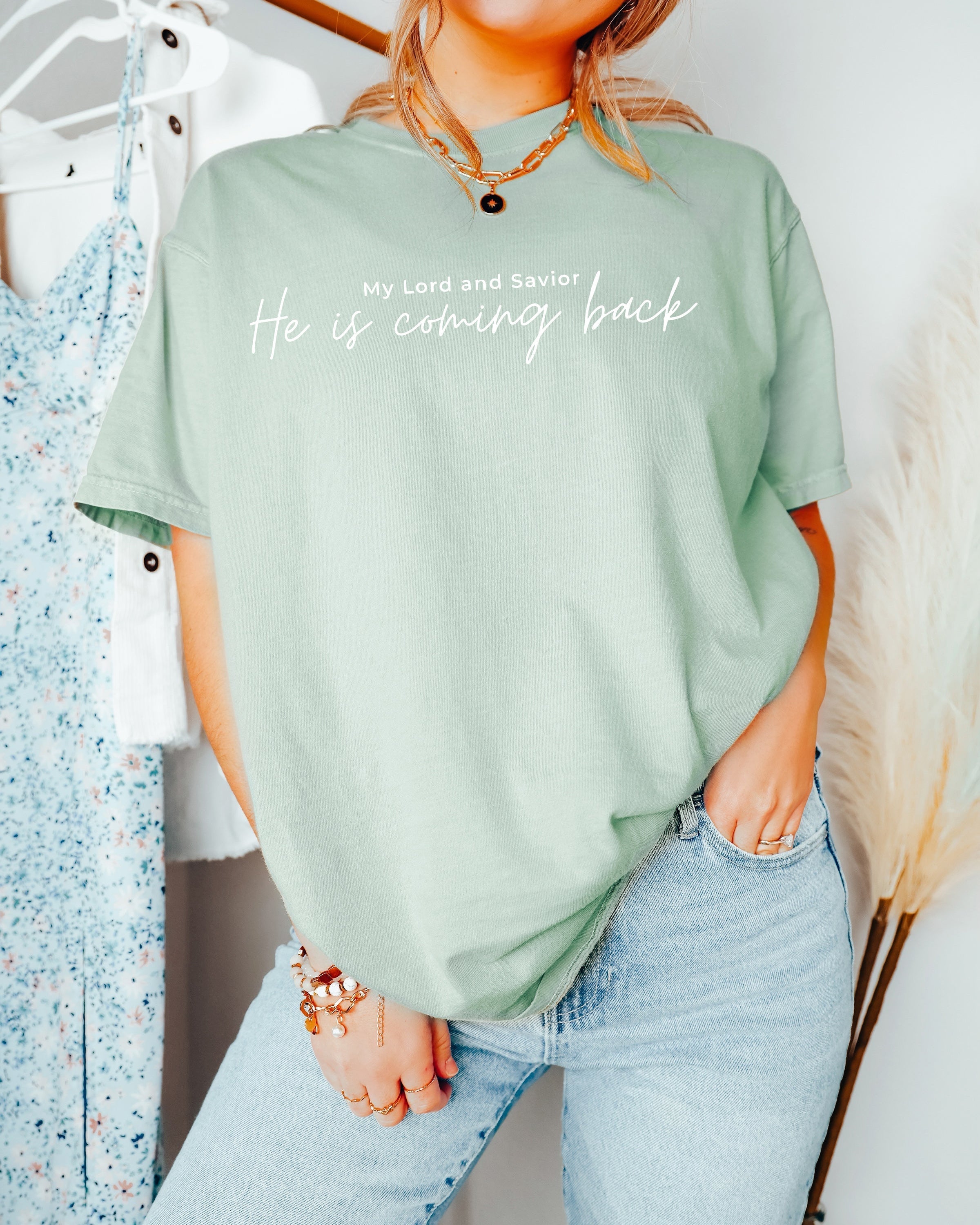 He is coming back Christian Comfort Colors T Shirt