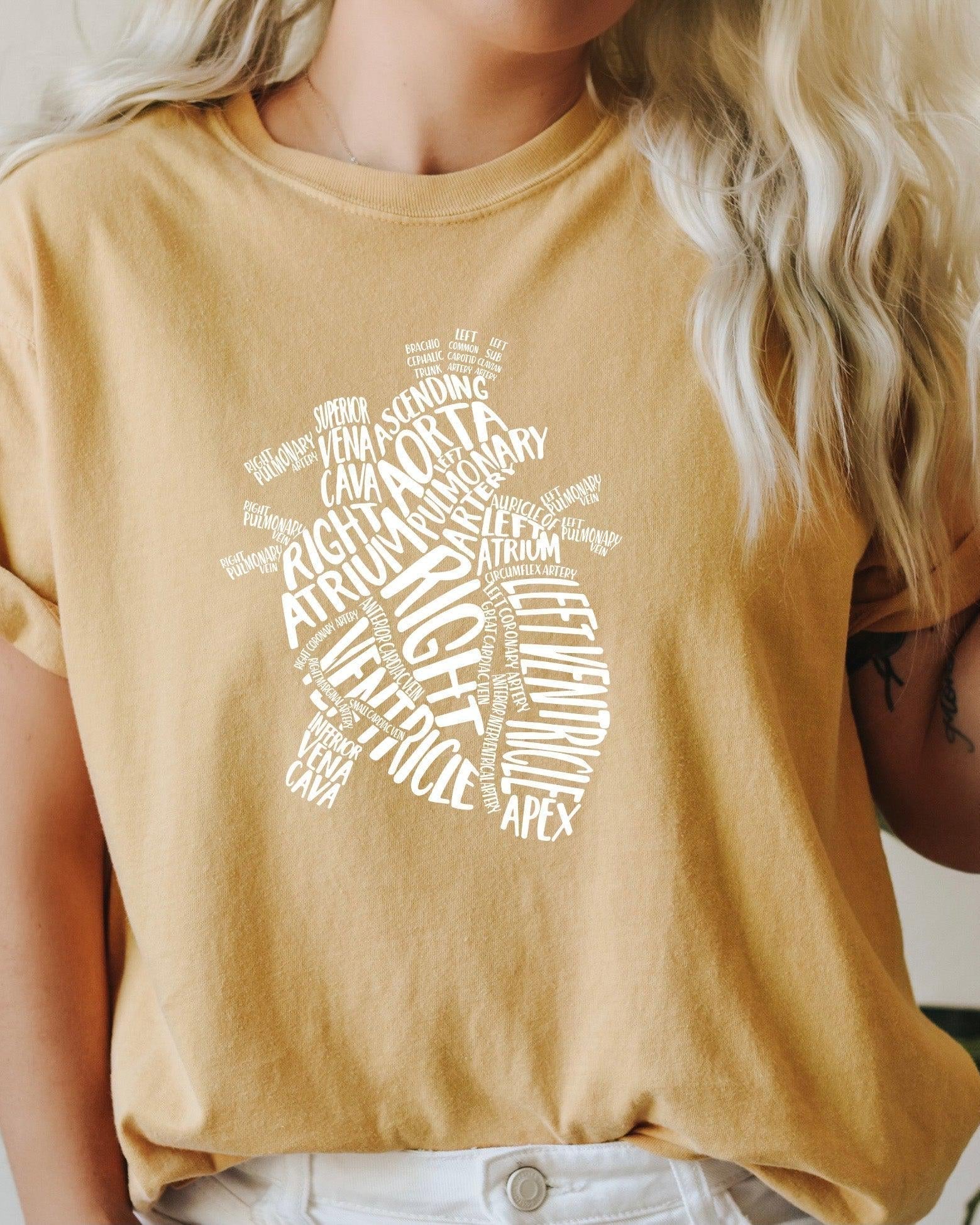 Heart Anatomy Comfort Colors T Shirt