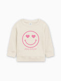 Heart Smiley Face Jesus Loves Me Easter Baby And Toddler Organic Cotton Pullover