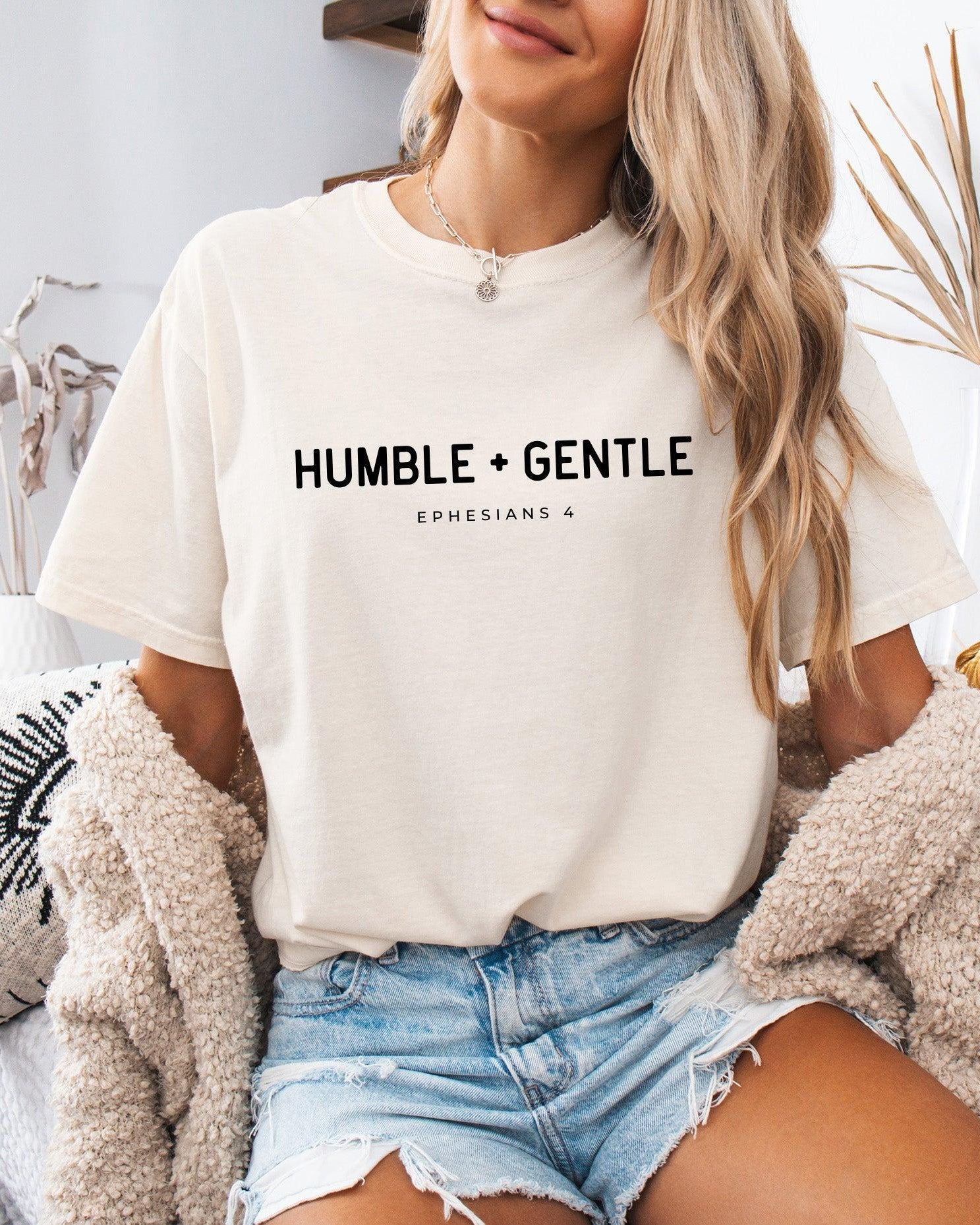 Humble & Gentle Christian Comfort Colors Garment Dyed T Shirt