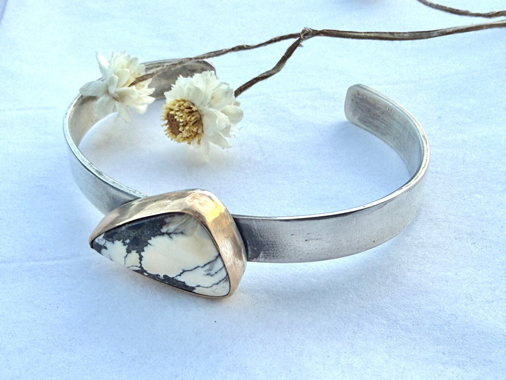 Sterling Silver Stamped Cuff Bracelet | BE STILL Rectangle Cuff | Stand Collection