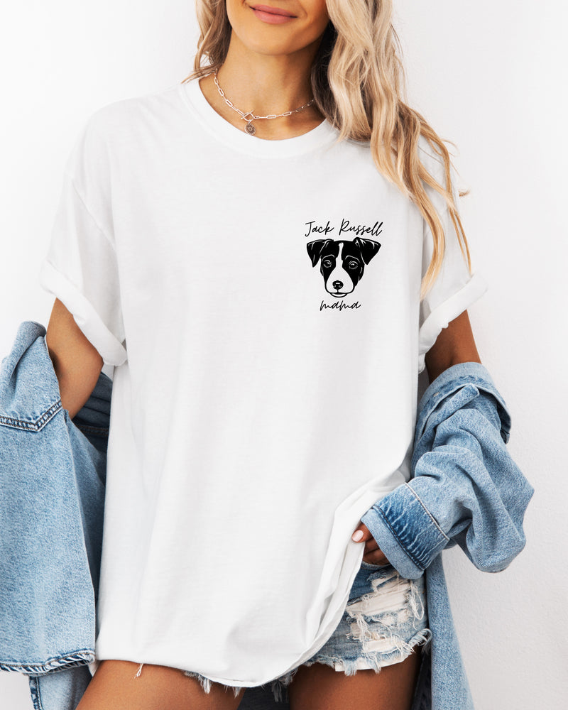 Jack Russell Dog Mom Comfort Colors T Shirt