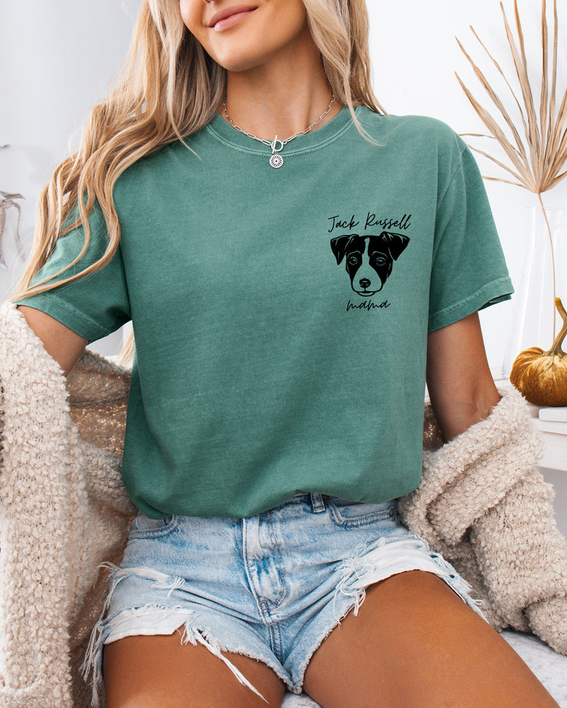 Jack Russell Dog Mom Comfort Colors T Shirt