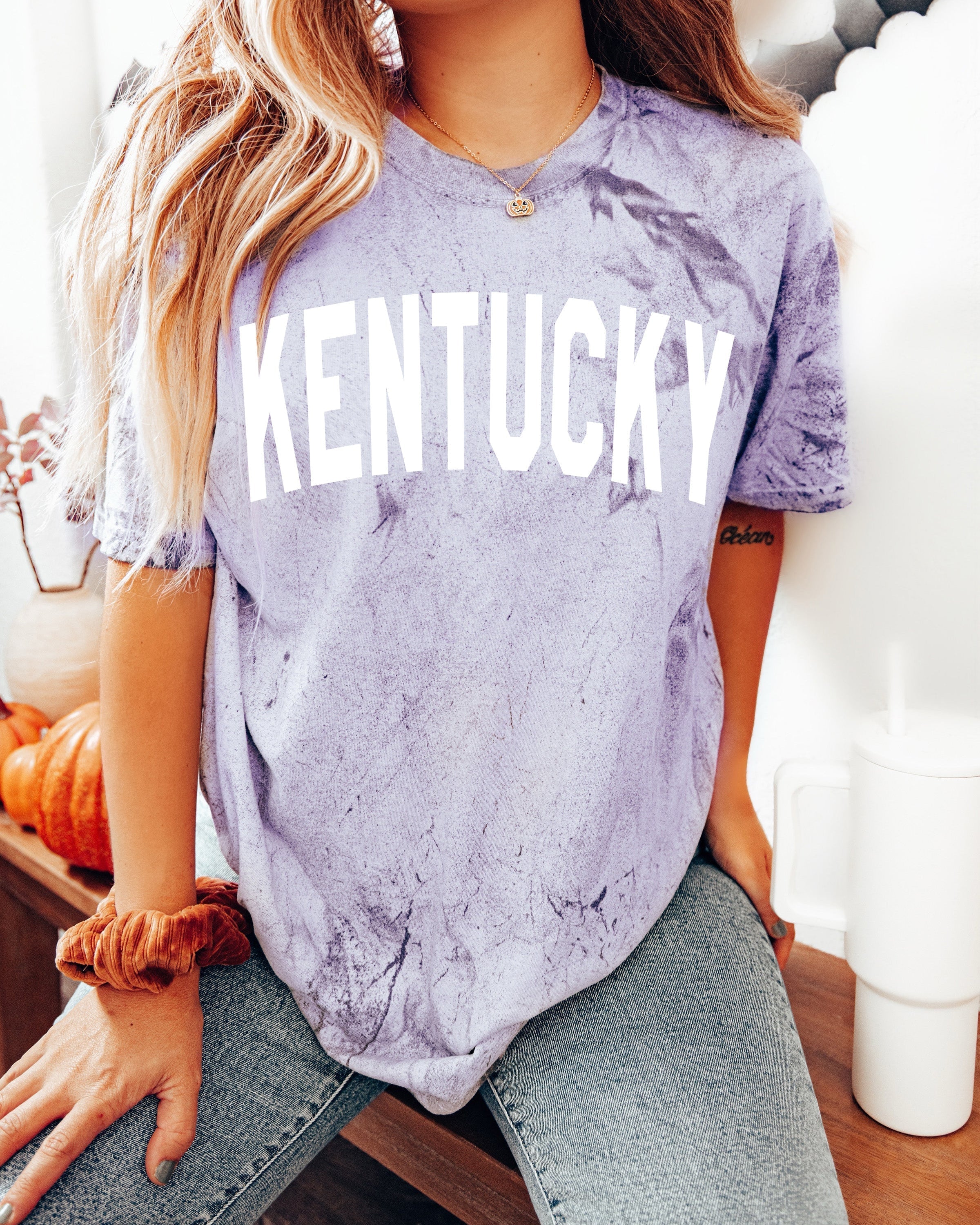 Kentucky State City Comfort Colors T Shirt (Condensed Font)