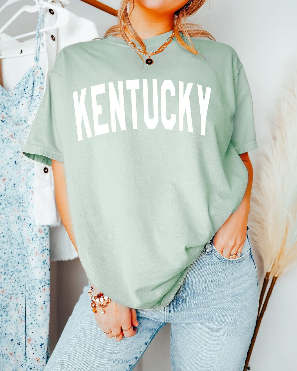 Kentucky State City Comfort Colors T Shirt (Condensed Font)