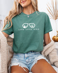 Live Love Hike Nature Camping Hiking Garment Dyed Shirt