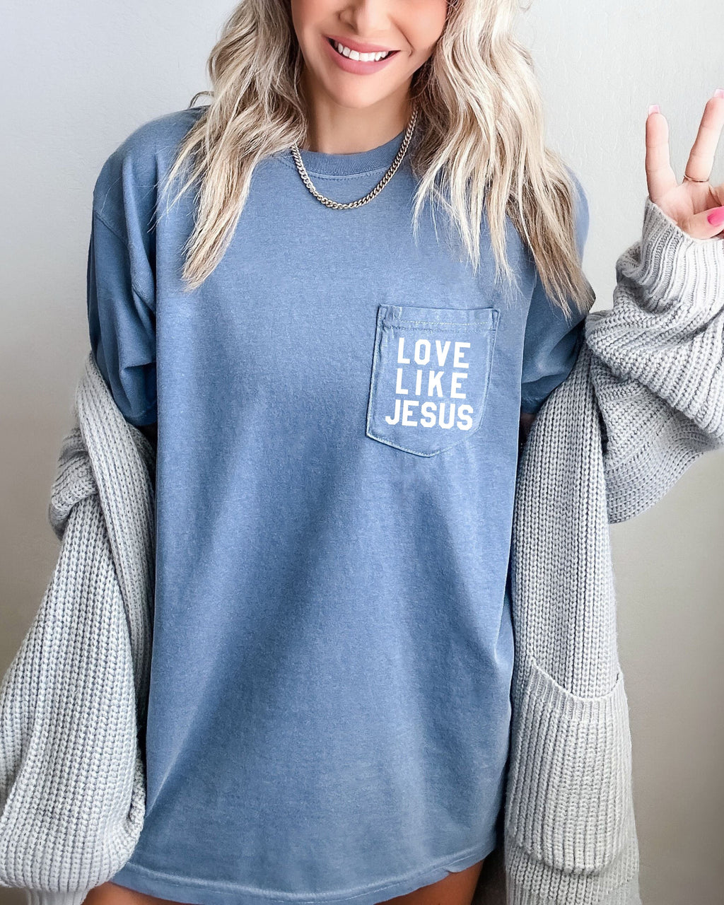 Love like Jesus Comfort Colors Pocket T Shirt | Pro life, Christian shirt